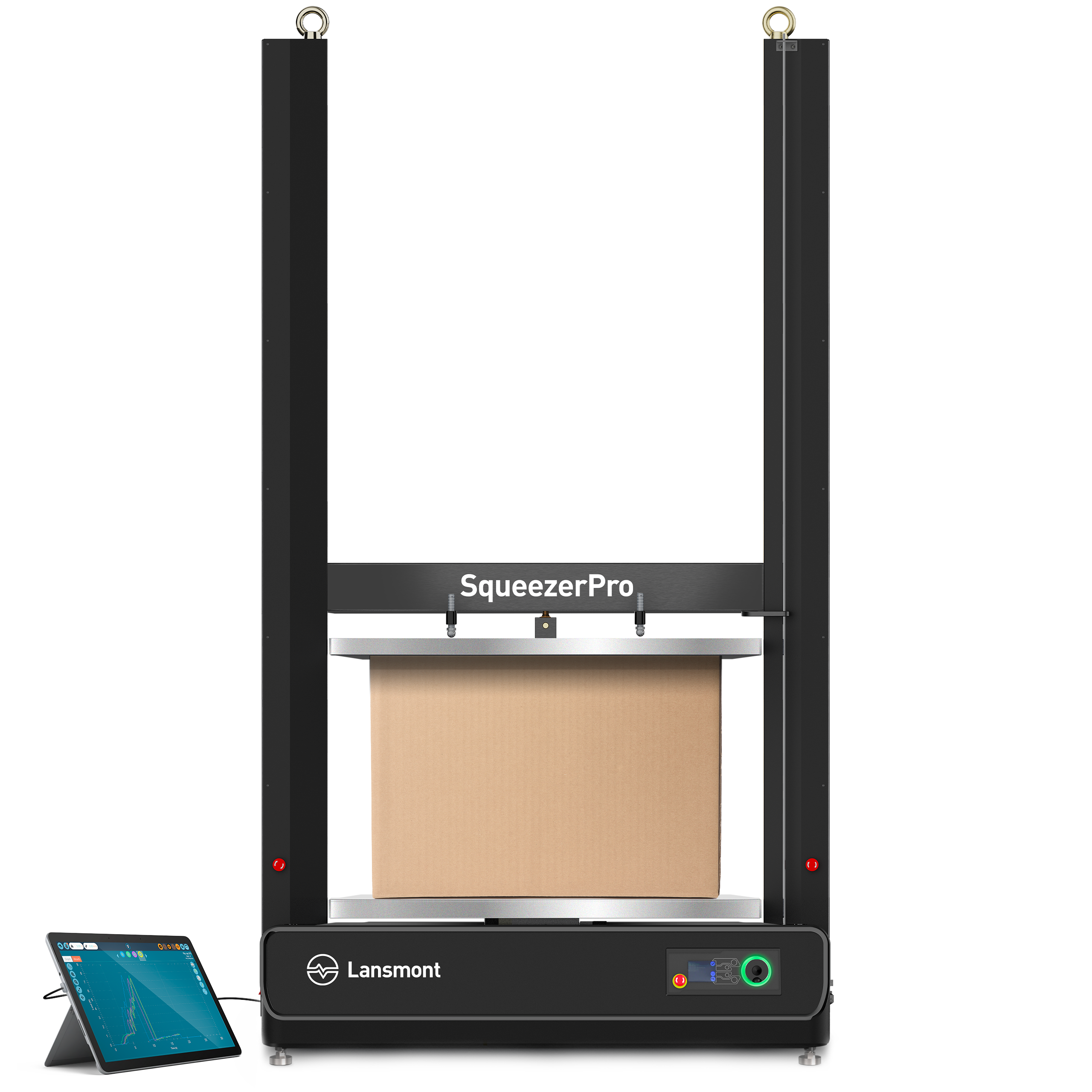 Large format compression tester with VectorPro tablet, by Lansmont